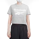 Reebok Ri Bl Crop Tee [100037591] 女 短袖 上衣 短版 T恤 運動 休閒 舒適 灰