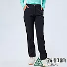 【ATUNAS 歐都納】女款SOFTSHELL薄刷彈性長褲A8PAEE17W*─ L 黑