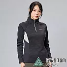 【ATUNAS 歐都納】女款SOLAR─FLEECE刷毛長袖立領拉鍊衫/POLO衫/大尺碼A1PS2335W─ XL 黑
