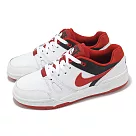 Nike 休閒鞋 Full Force Low GS 大童 女鞋 白 紅 黑 復古 低筒 FV5929─100