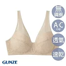 【日本GUNZE】輕柔細透氣無鋼圈內衣 L 膚
