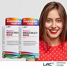 【LAC利維喜】2入組 活力女綜合食品錠90錠(女性綜合維他命/B群/鈣/D500IU/鐵/葉黃素/蔓越莓)