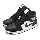 Nike 休閒鞋 Air Jordan 1 Mid Off Noir Toe 男鞋 黑 白 AJ1 一代 中筒 DQ8426─010