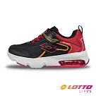 【LOTTO 義大利】童鞋 GELA LITE 氣墊跑鞋─ 23.5cm 黑/紅