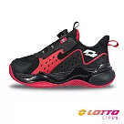 【LOTTO 義大利】童鞋 BK101 避震籃球鞋─ 23.5cm 黑/紅