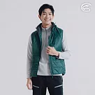 ADISI 男SMAWARM海洋溫控超撥水連帽背心 AV2321024 (M─2XL)|輕抗風 超輕量 防潑水 海洋紗 保暖棉 蚵殼棉 保暖背心 M 翡翠綠