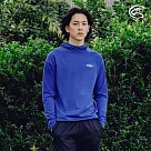 ADISI 中性動態保暖快乾連帽上衣 AL2421084 (S─2XL)|磨毛 鬆餅紋 抗靜電 彈性 吸濕 速乾 M 龍膽藍