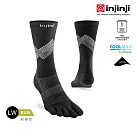 injinji Run輕量吸排五趾中筒襪NX S 黑色