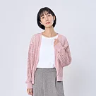 好我_Ginne勾針挑洞開襟罩衫/ F 櫻花粉