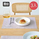 【日本霜山】和風PVC防滑隔熱餐墊(2入/包)x3包─ 橘白