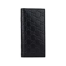 GUCCI GG Logo 滿版牛皮對開二折長夾 (黑色)