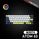 FANTECH ATOM63 60% 可換軸體RGB 紅軸機械式鍵盤(MK874)─白色款