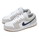 Nike 休閒鞋 Air Jordan 1 Low 男鞋 米白 藍 AJ1 低筒 膠底 553558─146