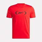 Reebok Basketball T─shirt [100214160] 男 T恤 運動上衣 短袖 紅 黑