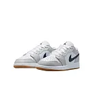 Nike Jordan 1 Low White Neutral Grey Gum Midnight Navy 灰白藍 GS 喬丹 大童鞋 553560─146 24cm 灰白藍 寬楦