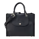 LONGCHAMP CABAS LONGCHAMP系列梅蒂斯羊皮手提/斜背兩用包(小) 黑