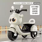 TE CHONE MOTO25 可愛造型兒童電動三輪摩托車炫酷音樂燈光電動機車─ 灰色