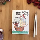 【英國Little Difference】APPY BDAY PIRATE SHIP 生日卡 海盜 手繪插畫 環保紙材 英國進口卡片 003