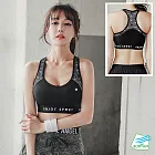 【BODYAIR嚴選】數碼高包覆運動內衣(健身.瑜珈.慢跑.運動BRA) XL 黑