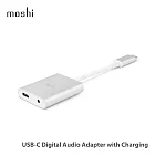 Moshi USB-C 音樂/充電二合一轉接器銀色