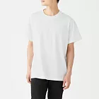[MUJI無印良品]男印度棉天竺寬版T恤L~XL白色
