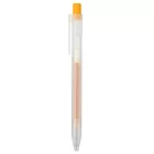 【MUJI 無印良品】自由換芯按壓滑順膠墨筆 /黃0.5mm