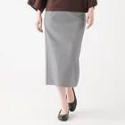 [MUJI無印良品]女聚酯纖維混彈性起毛舒適裙S灰色