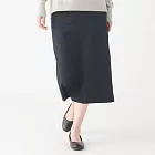 [MUJI無印良品]女聚酯纖維混彈性起毛舒適裙S深灰