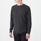 [MUJI無印良品]男氂牛毛混羊毛圓領針織衫S深灰