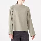 [MUJI無印良品]女有機棉氂牛毛二重織套衫XS~S淺米