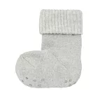 [MUJI無印良品]幼兒棉混腳跟特殊編織內裏圈絨厚織直角襪銀灰11~15cm