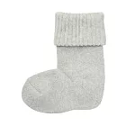 [MUJI無印良品]兒童棉混腳跟特殊編織內裏圈絨厚織直角襪銀灰15~19cm