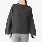 [MUJI無印良品]女駱駝毛混羊毛短領套衫