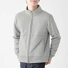 [MUJI無印良品]男棉混內裏絨毛拉鍊外套S灰色