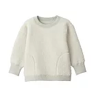 [MUJI無印良品]幼兒聚酯纖維絨毛刷毛雙面圓領衫16-24M (80-90CM)象牙白