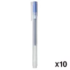 [MUJI無印良品]自由換芯附蓋膠墨筆/藍0.38mm/10入