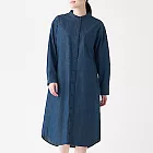 [MUJI無印良品]女印度棉丹寧立領洋裝XS~S暗藍