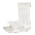 [MUJI無印良品]女棉混腳跟特殊編織錐形直角襪柔白21~25cm