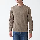 [MUJI無印良品]男美麗諾羊毛中密織圓領針織衫M米色