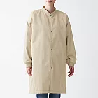 [MUJI無印良品]女棉混撥水加工鋪棉立領大衣米色XS-S