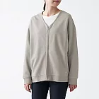 [MUJI無印良品]女有機棉緊密編織裏毛外套M-L淡棕