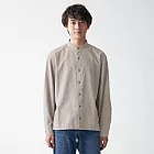 [MUJI無印良品]男氂牛毛混棉立領襯衫S淺米