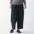 [MUJI無印良品]女聚酯纖維彈性起毛打摺寬擺褲L深灰