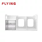 【FLYING 雙鶖】超大型創新書架 附整理盒 (BR-1387-IV) 象牙白