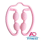 【AD-FITNESS】美腿神器 360度滾輪瘦腿按摩器(兩色任選) 粉紅色