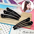 【卡樂熊】美髮專用基本款黑色鴨嘴夾/分區夾/盤髮夾5入組- 黑色