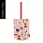 【網路/直營門市限定】珠友 SC-10083 台灣花布加高冰霸杯/水壺提袋/減塑行動環保杯套/手提飲料杯袋/酒精瓶提袋/便利商店飲料袋 02粉台灣味