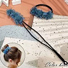 【卡樂熊】氣質唯美小清新花朵造型盤髮棒(五色)- 藍色