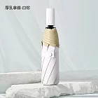 【KISSDIAMOND】溫柔拾光晴雨兩用全自動傘(KDU-345) 厚乳拿鐵-白棕