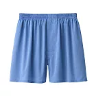 【MUJI 無印良品】男柔滑前開平口褲 S 藍色